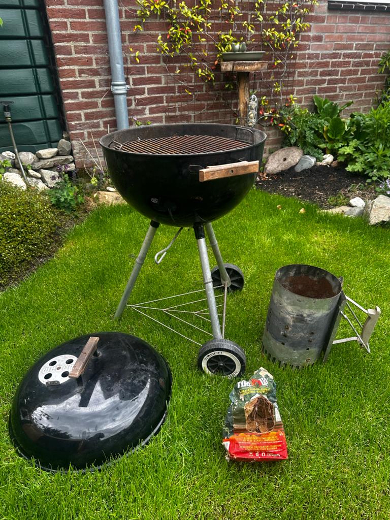 Weber Original Kettle 47 cm Zwart met accessoires, Ophalen, Gebruikt, Met accessoires