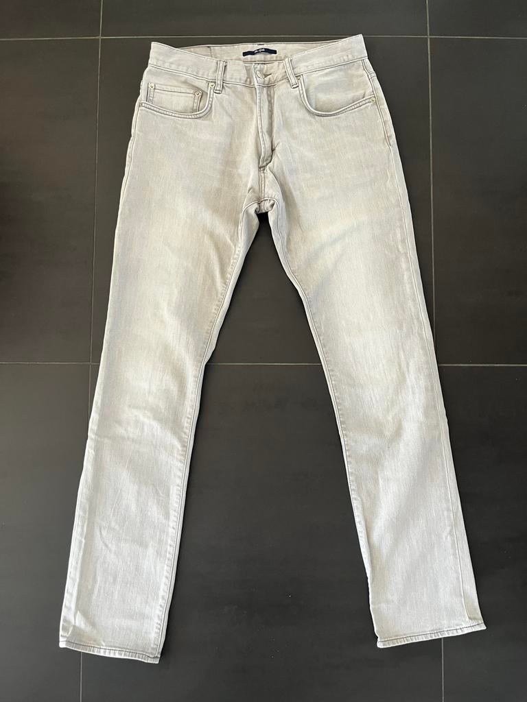 Van Gils herenbroek, jeans licht grijs, maat 48, Ophalen of Verzenden, Zo goed als nieuw, Grijs