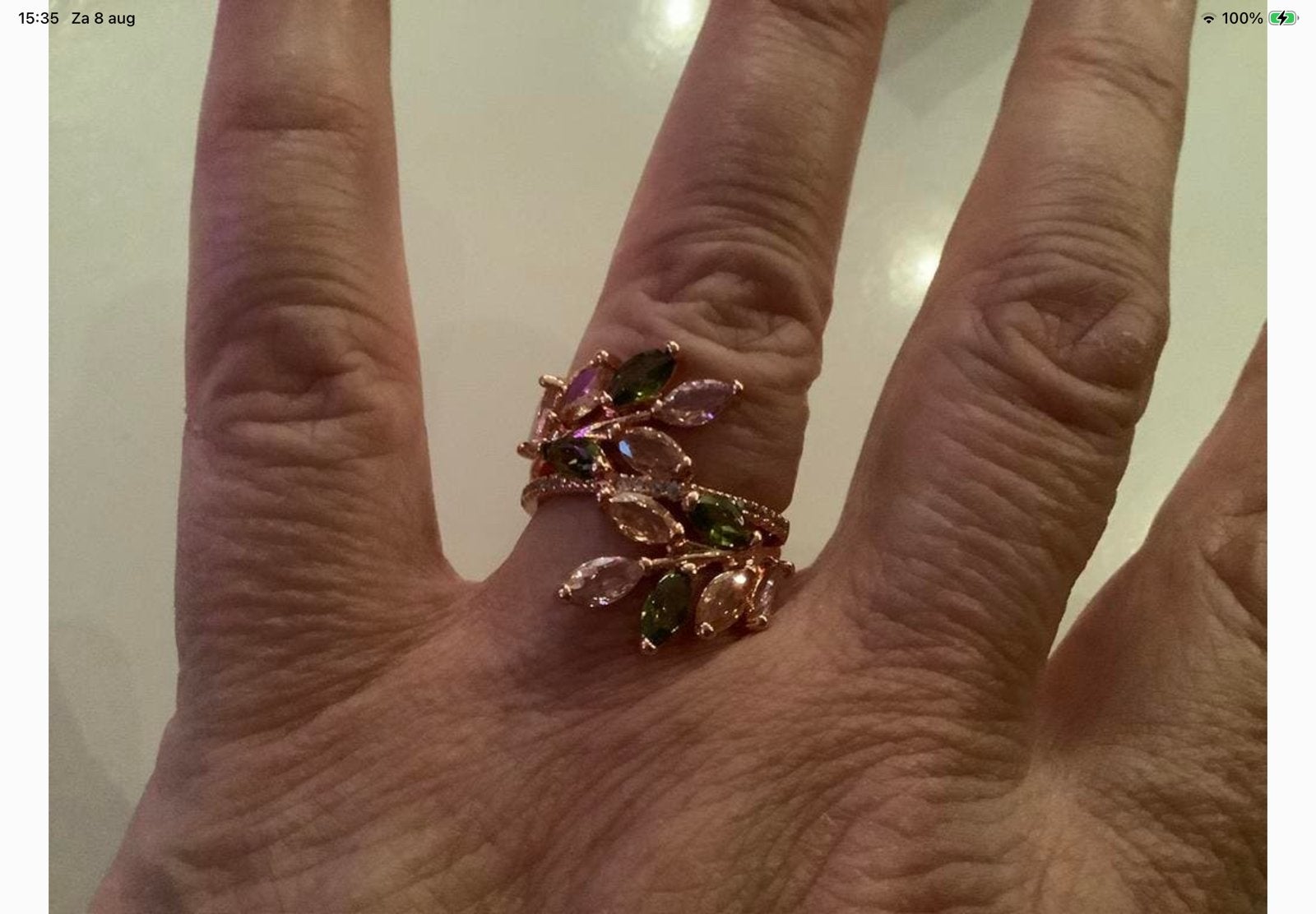 Zeer mooi Vergulde nieuw ring, Sieraden, Tassen en Uiterlijk, Overige materialen, Verzenden, Nieuw, 17 tot 18