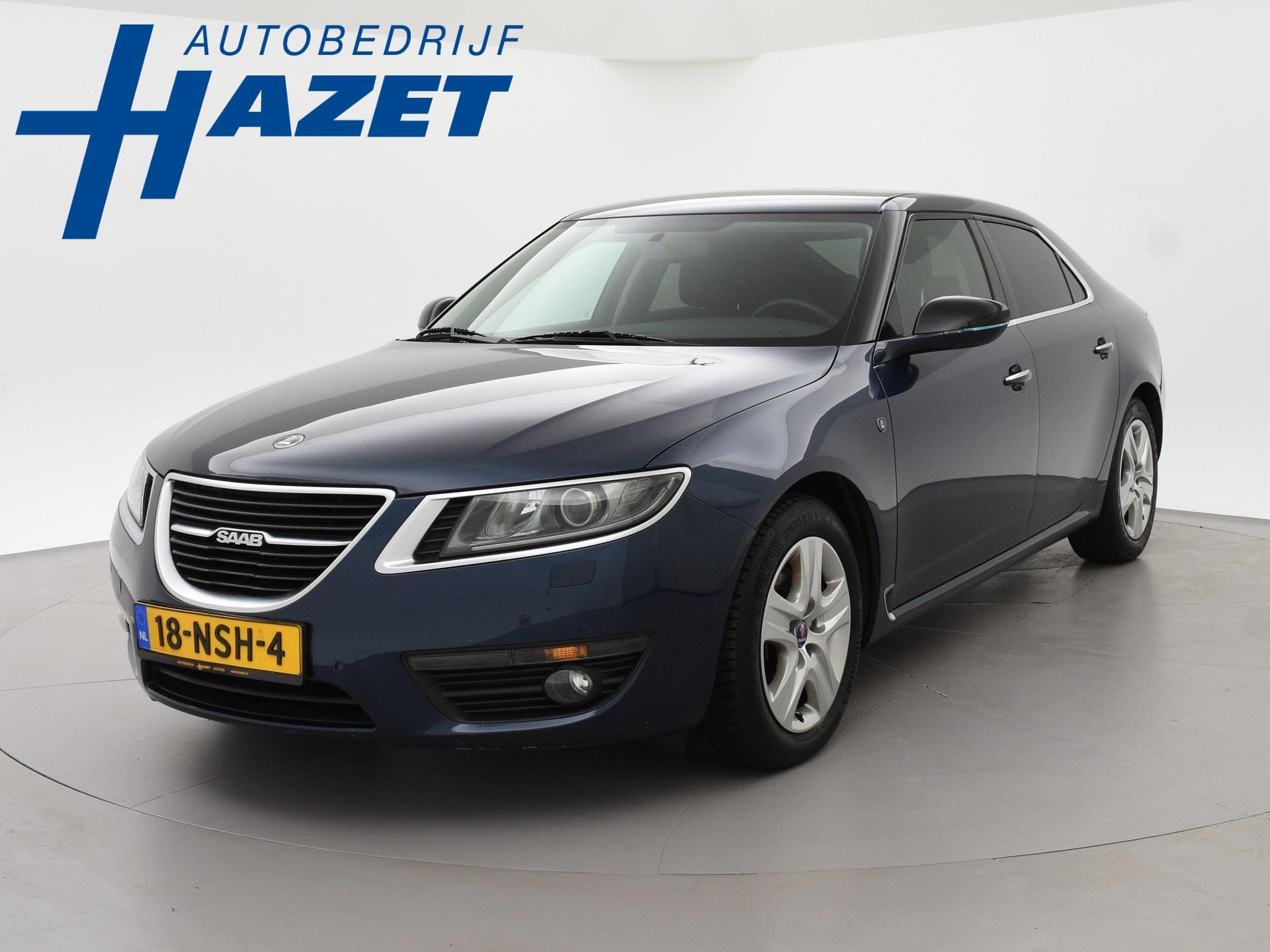 Saab 9-5 2.0T 220 PK ORIGINEEL NEDERLANDS + TREKHAAK | NAVIG, Auto's, Saab, Voorwielaandrijving, Euro 5, Stof, Zwart