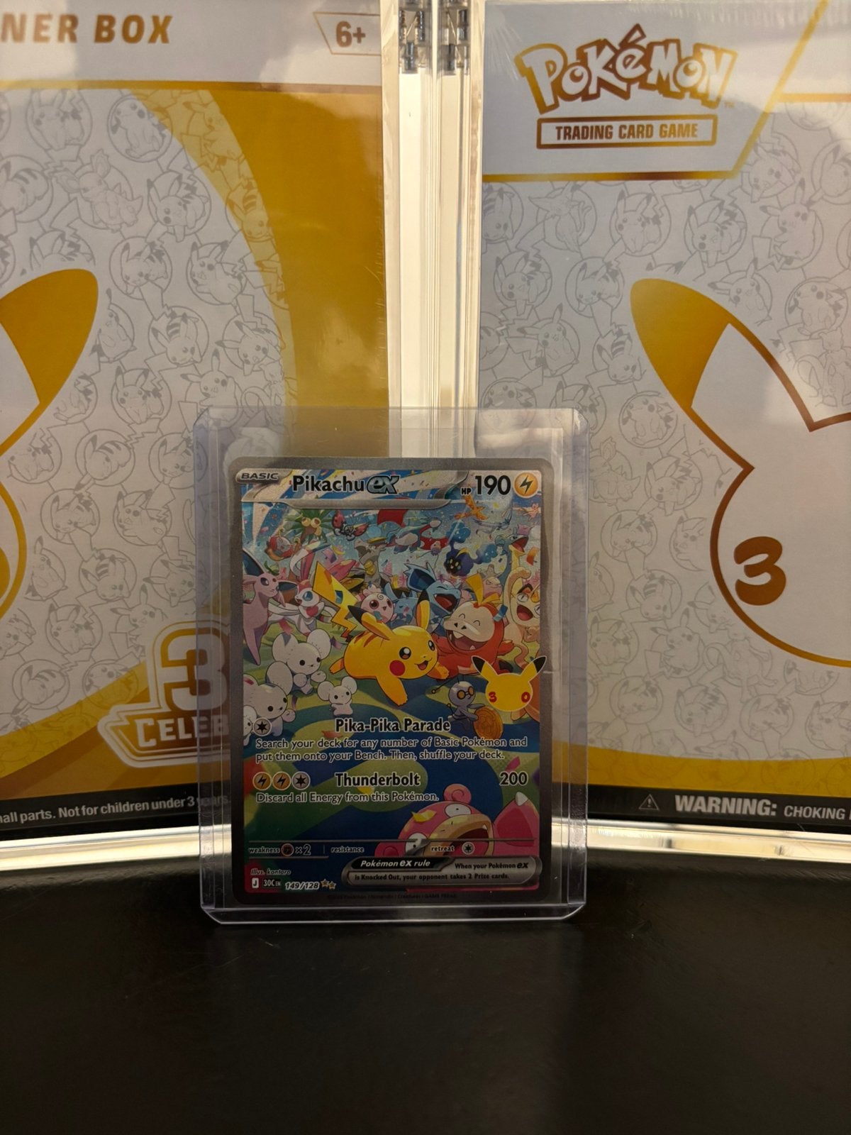 Pikachu EX 149/128, Hobby en Vrije tijd, Ophalen of Verzenden, Nieuw