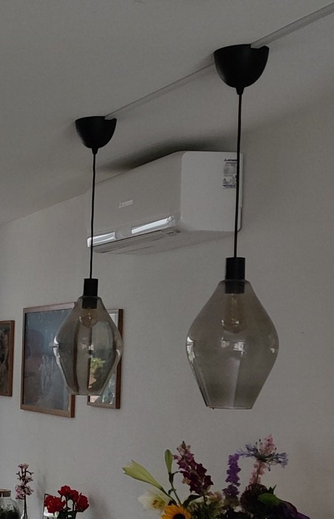 2* ikea Holmeja lampen, Ophalen, Gebruikt, Glas, Minder dan 50 cm