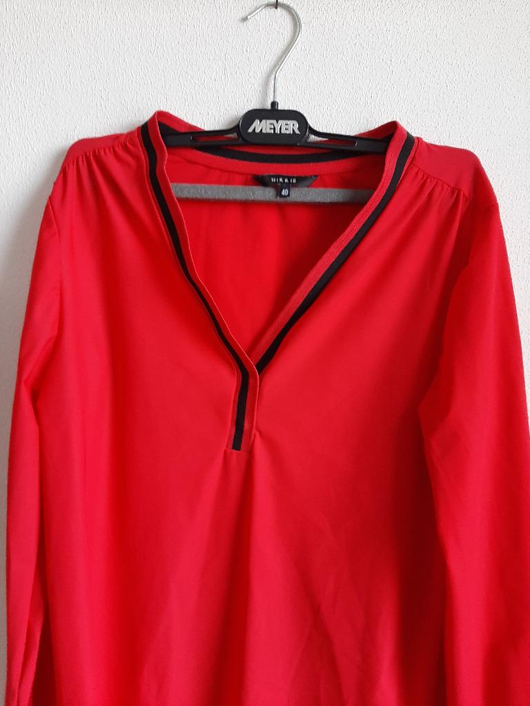 Nikkie dames blouse longsleeve maat 40 rood, Maat 38/40 (M), Ophalen of Verzenden, Zo goed als nieuw, Nikkie
