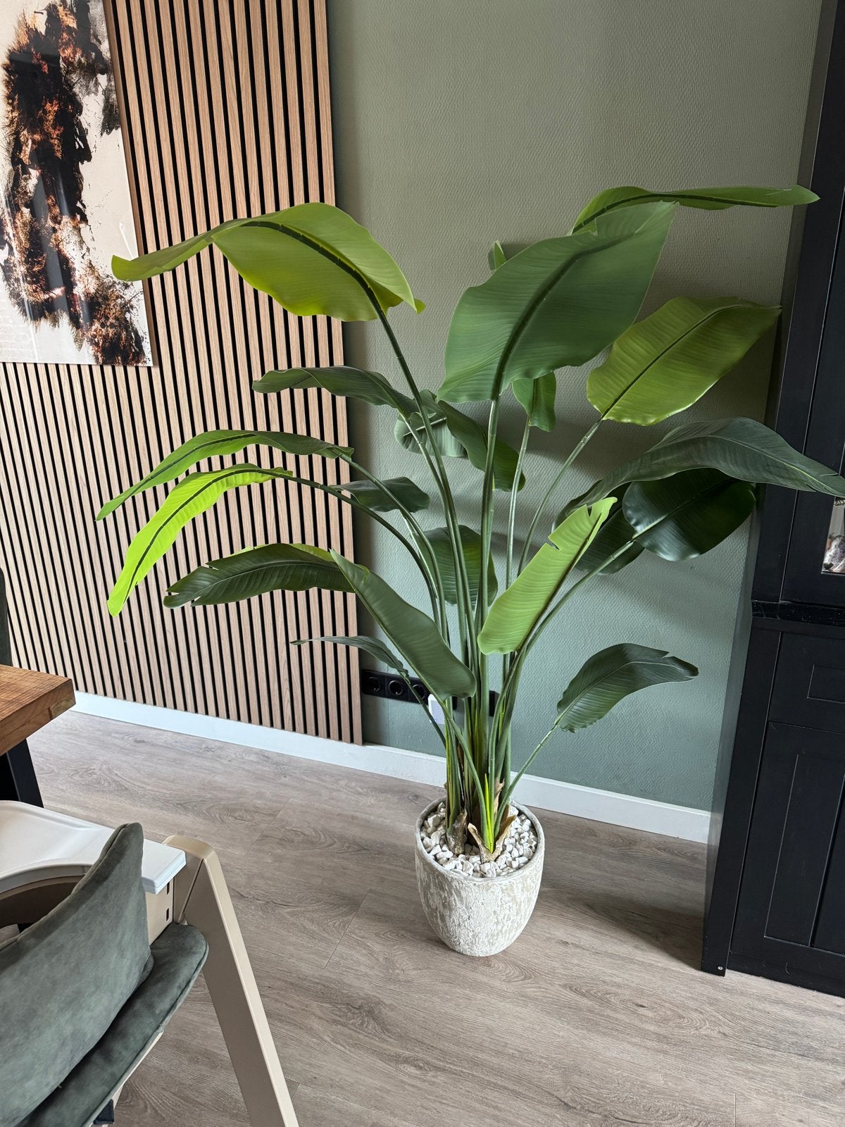 Easyplants Strelitzia Kunstplant 180cm met pot, Ophalen, Zo goed als nieuw, Groen, Kunststof