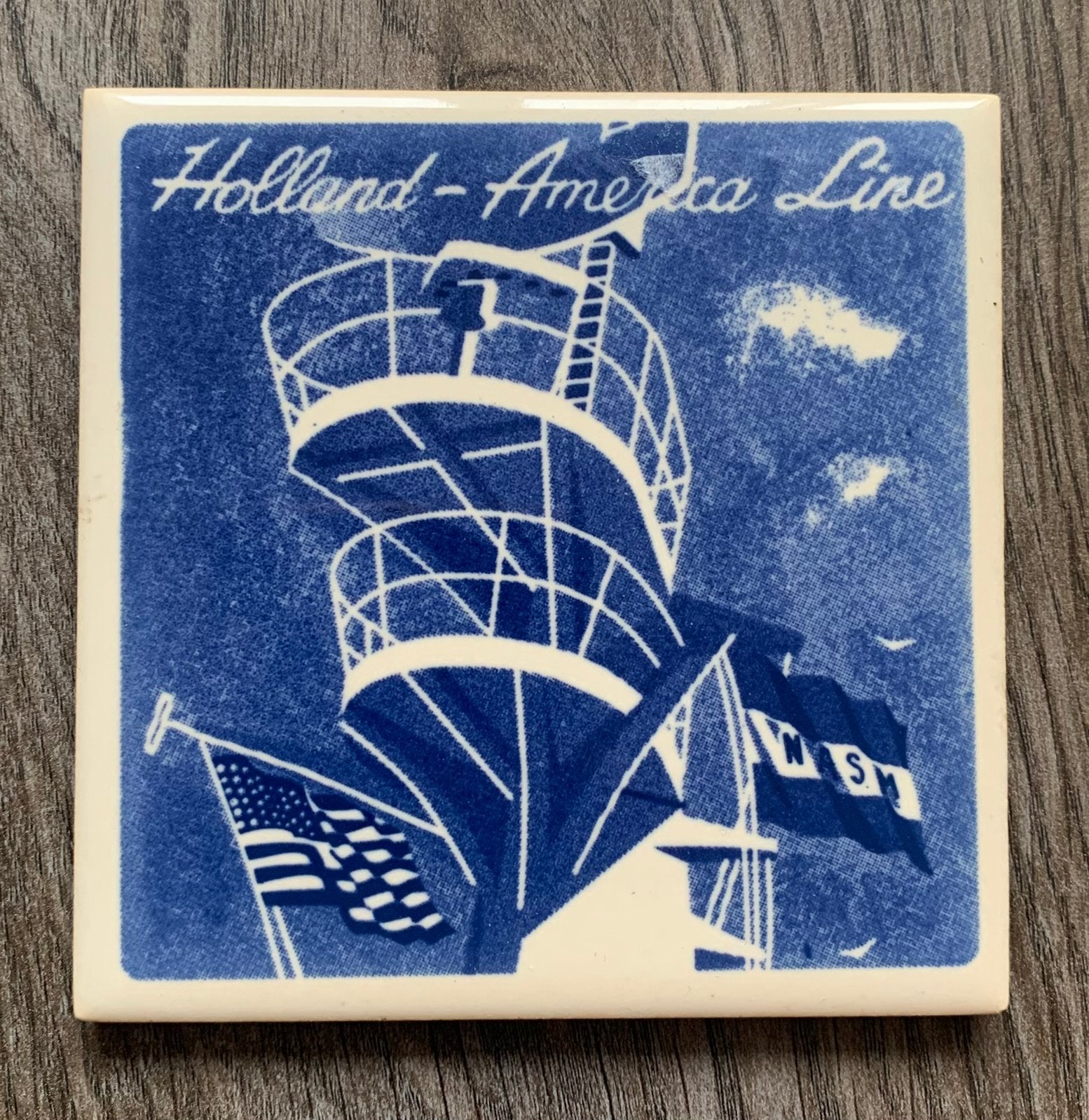 Holland-America Line Onderzetter, Verzamelen, Scheepvaart, Ophalen of Verzenden