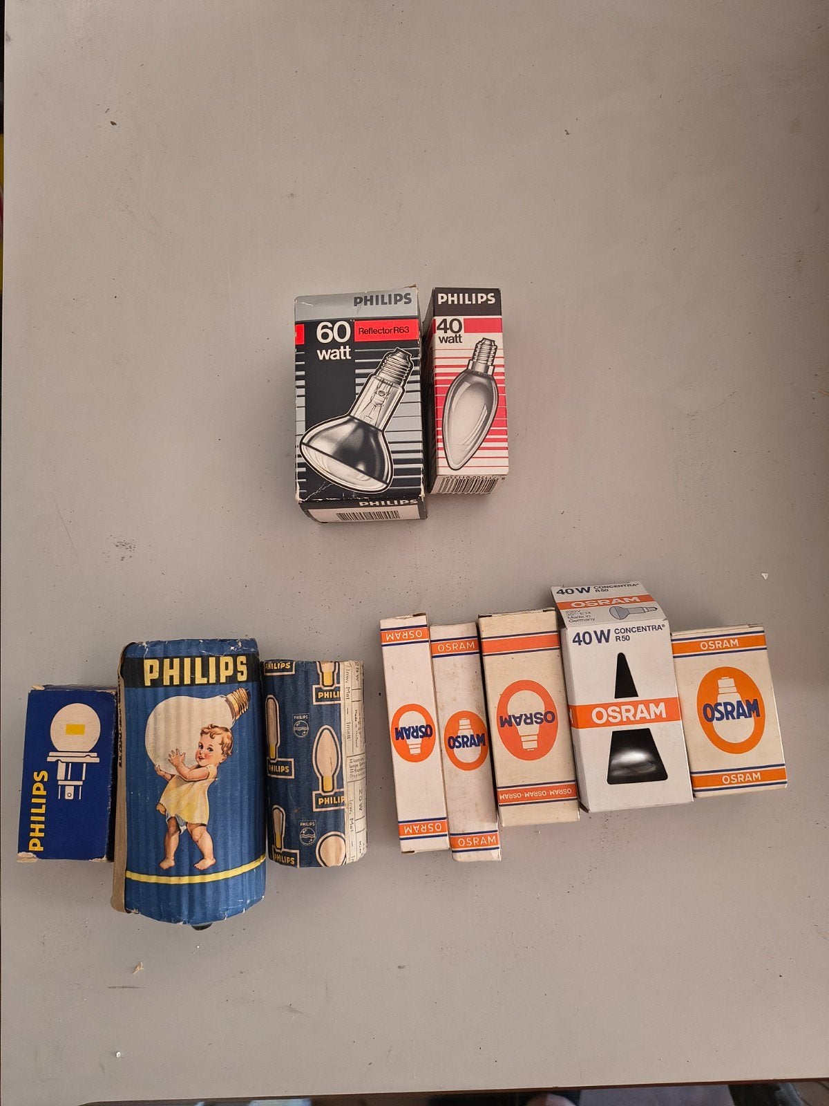 Verzameling oude Osram en Philips lampen, Ophalen of Verzenden