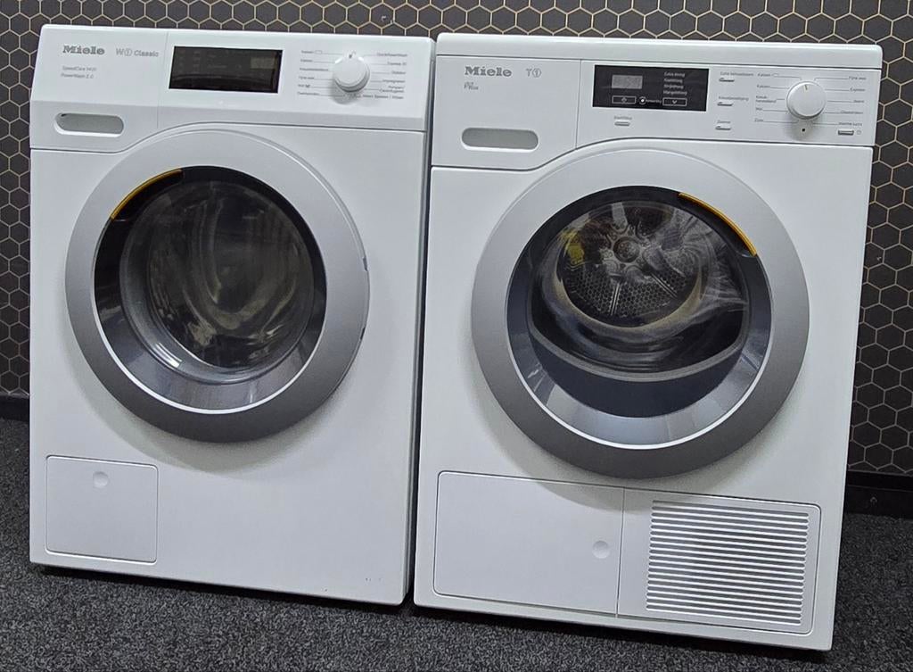 Miele wasmachine & warmtepomp droger 8 kg bezorgen mogelijk, Witgoed en Apparatuur, Wasmachines, 3026ck, Witgoedspecialist010@gmail.com