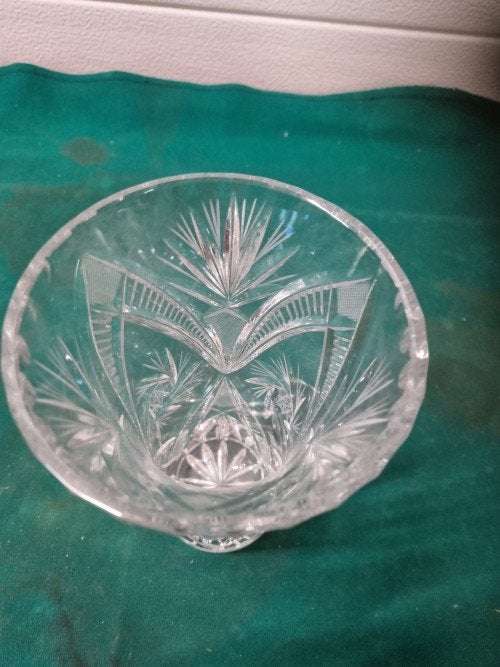 vaas kristal bewerkt, Ophalen of Verzenden