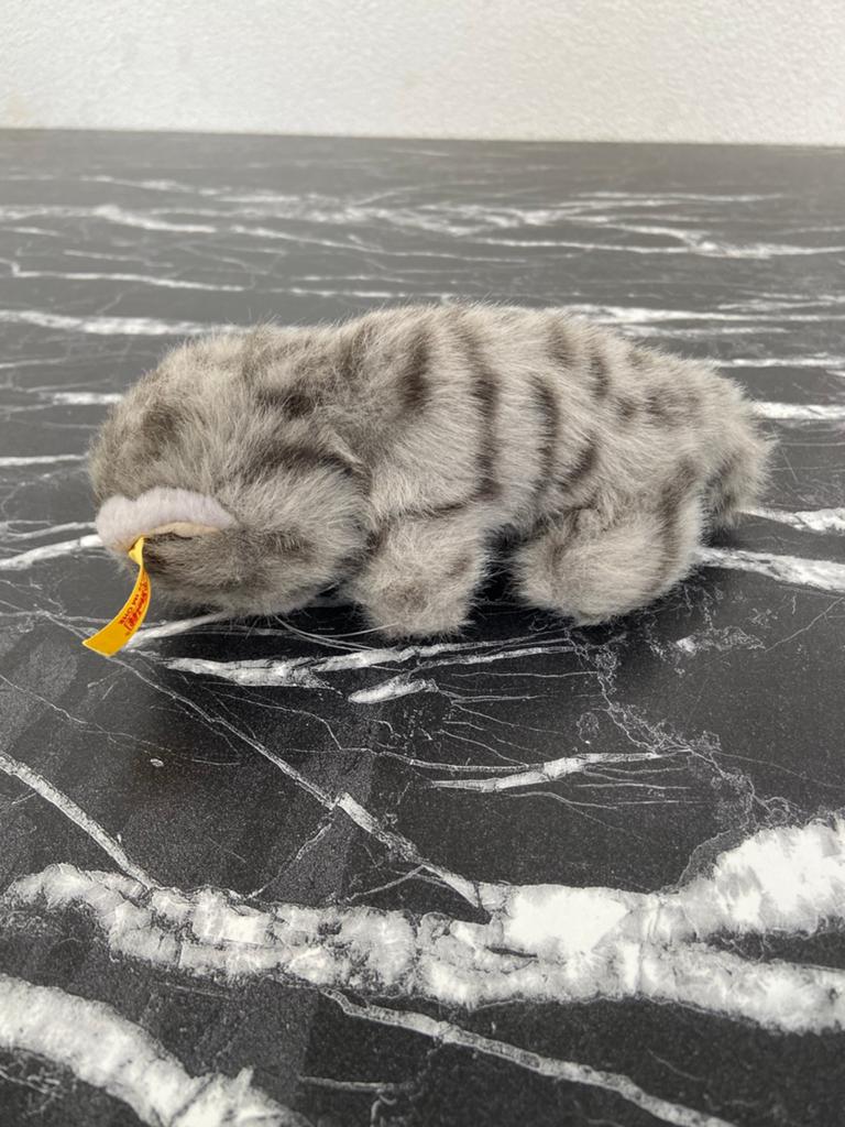 Steiff pies met knop 17 cm, Antiek en Kunst, Antiek | Speelgoed, Ophalen of Verzenden