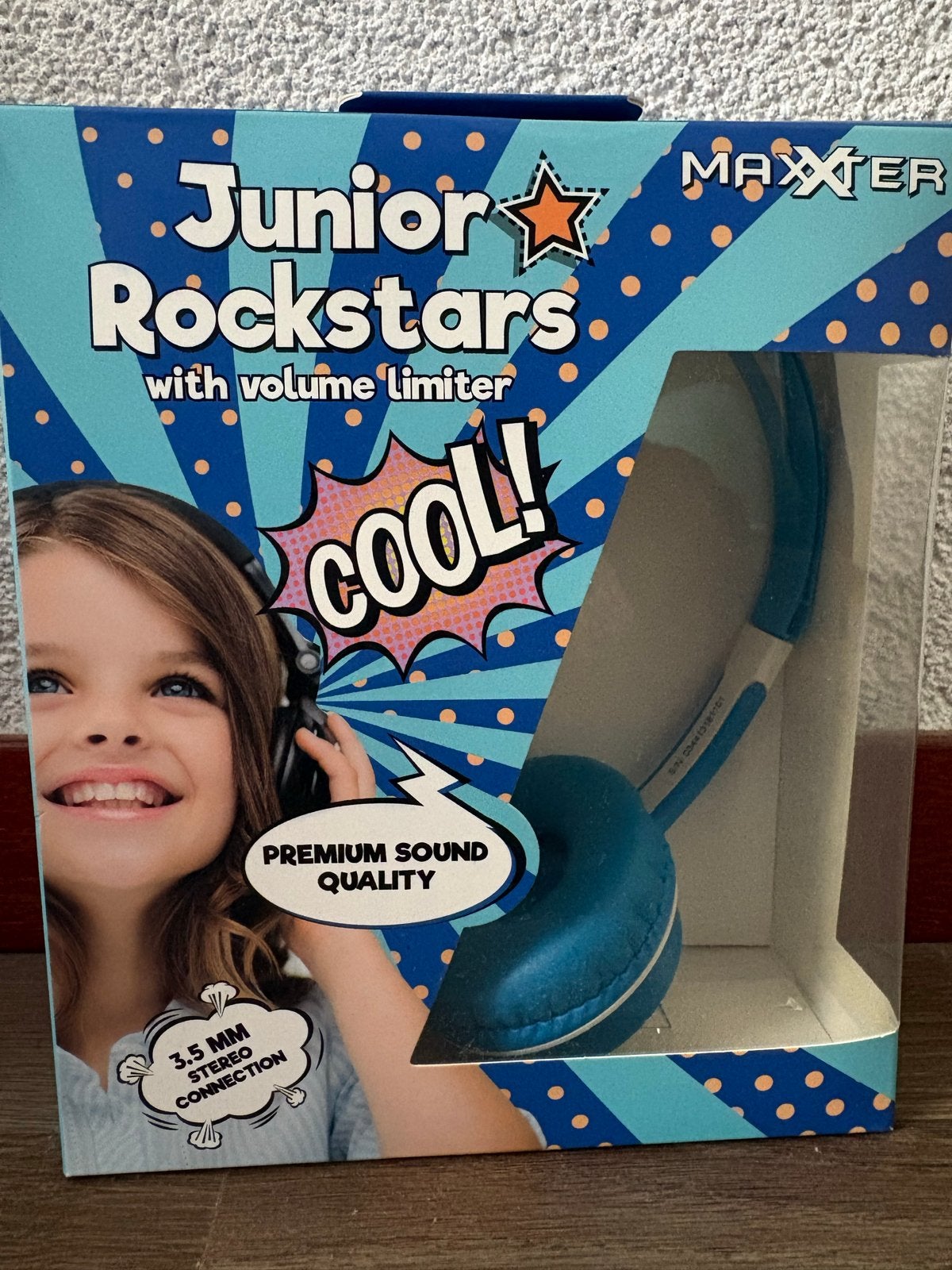 Maxxter Junior Rockstars koptelefoon met volumebegrenzer, Audio, Tv en Foto, Overige merken, Nieuw, Ophalen of Verzenden, Over-ear