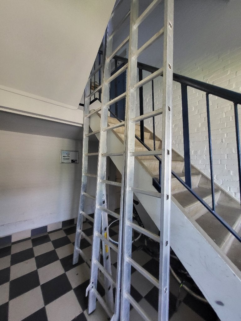 3 delige Dirks opsteekladder 3x14, Doe-het-zelf en Verbouw, Ladders en Trappen, Ophalen of Verzenden, Zo goed als nieuw, 2 tot 4 meter