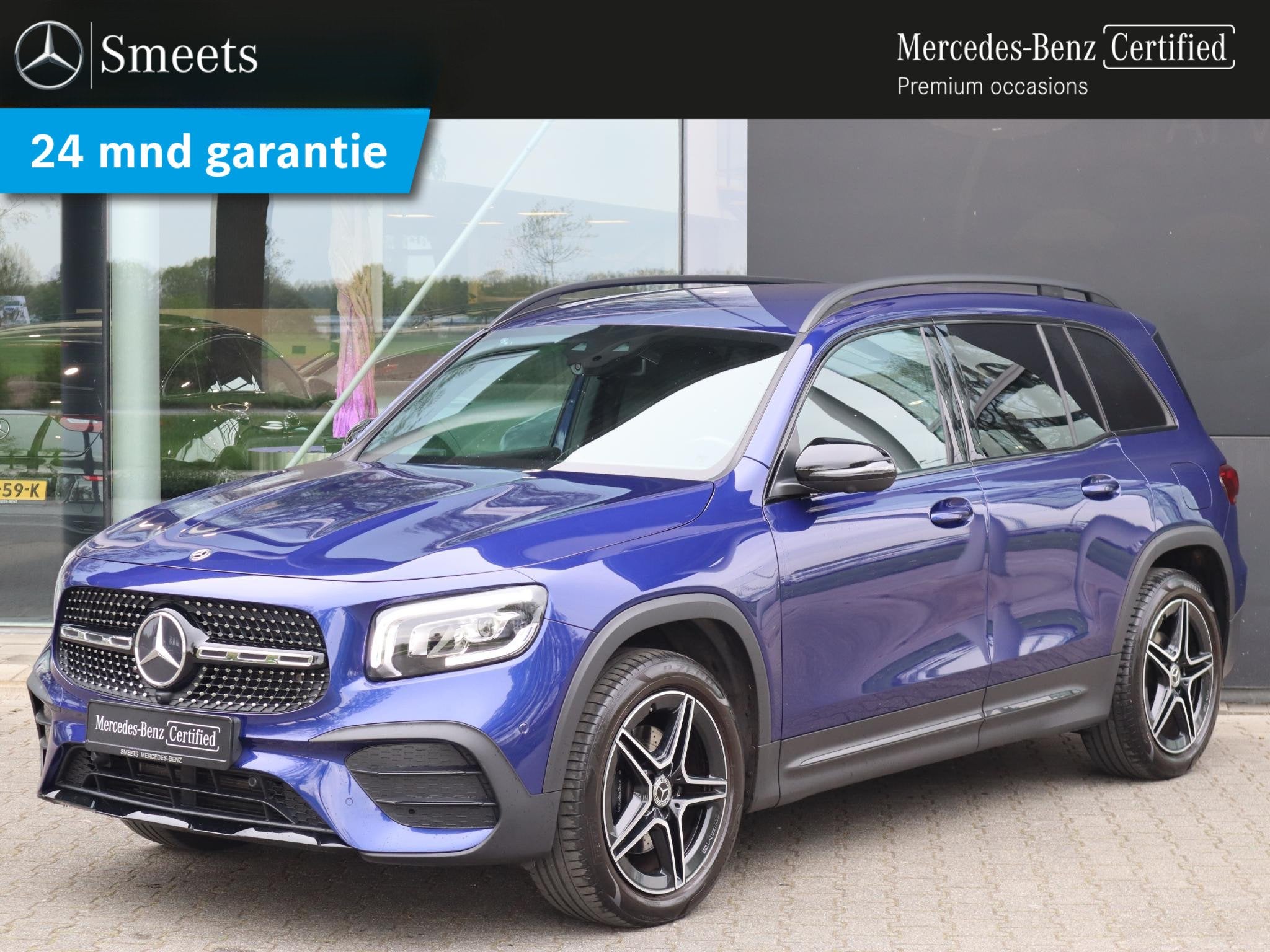 Mercedes-Benz GLB GLB 200 AMG line, 12 maanden, Stof, 4 cilinders, Blauw
