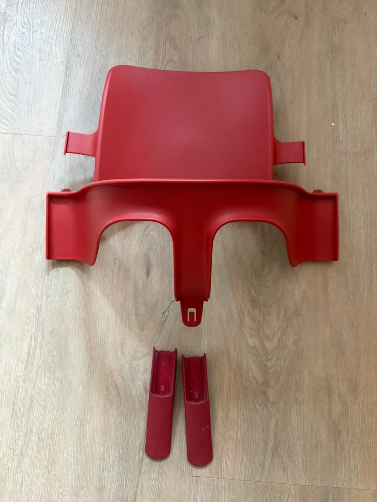 Stokke Babyset Warm red Tripp Trapp rood extended gliders, Ophalen, Zo goed als nieuw, Meegroeistoel