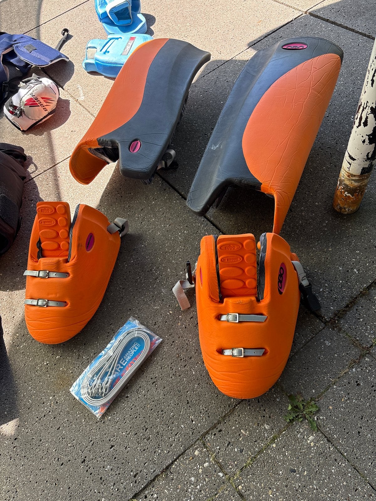 OBO hockey keepersuitrusting: pads en handschoenen, Sport en Fitness, Overige Sport en Fitness, Gebruikt, Ophalen of Verzenden