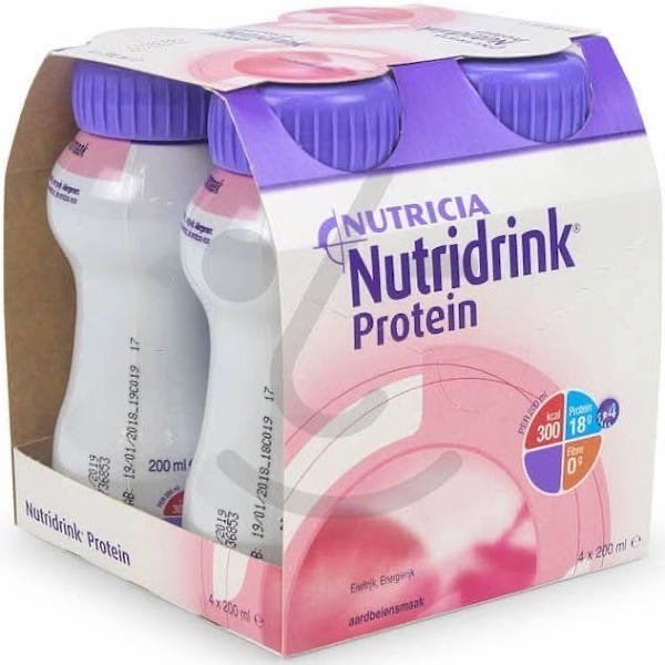 Nutri drinkflesjes ( 6 treetjes ) aardbeiensmaak, Ophalen of Verzenden
