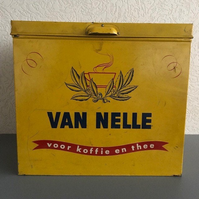 Van Nelle 'koffie en thee' ....winkelblik, Ophalen of Verzenden, Gebruikt, Verpakking