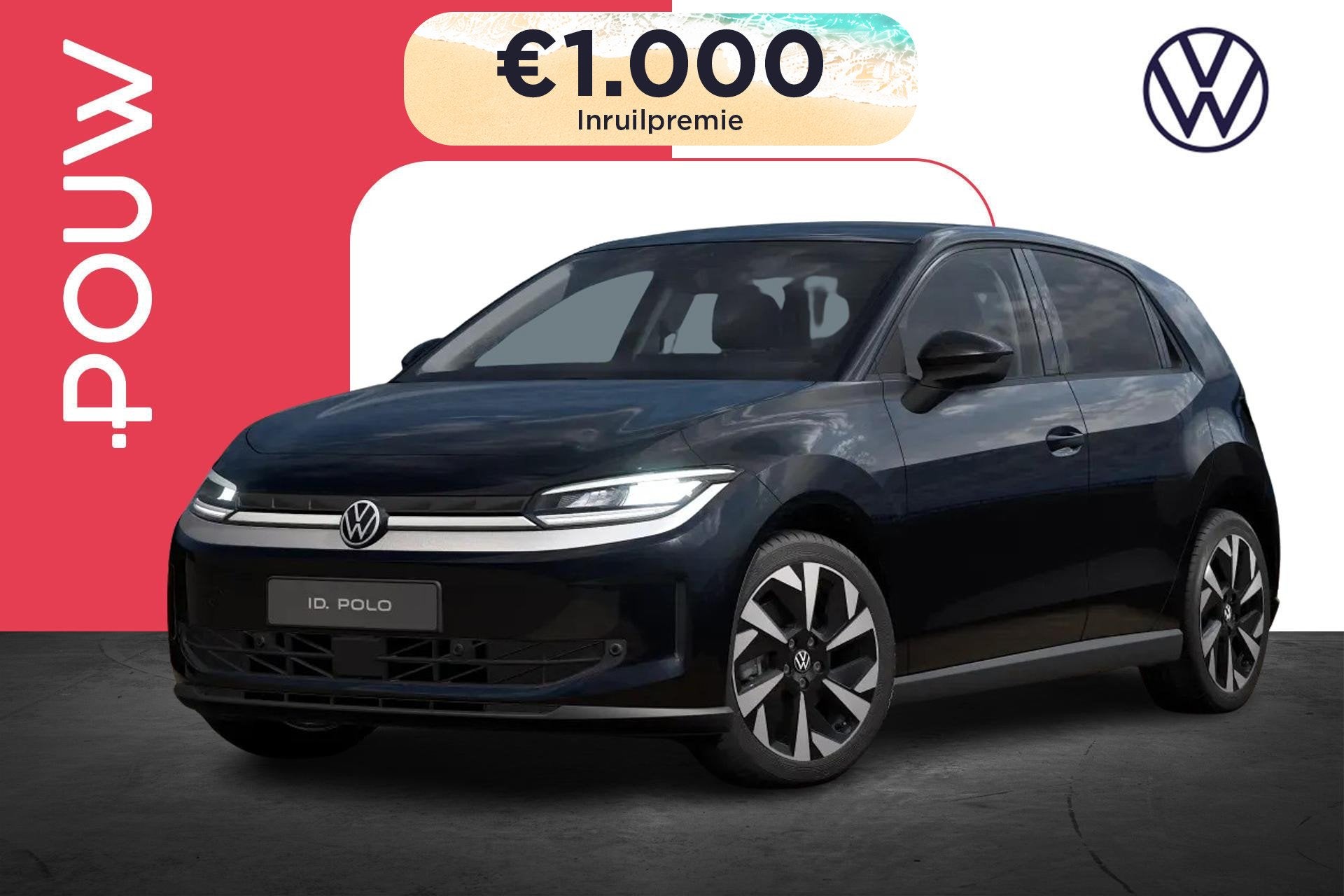 Volkswagen ID. Polo 211pk Life First Edition 52 kWh | 18" Ve, 12 maanden, Stof, 453 km, Zwart
