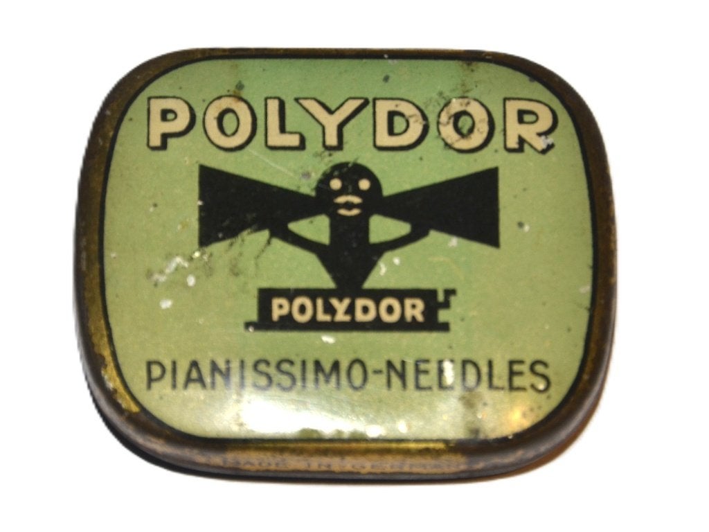 blik grammofoon naalden Polydor gramophone needle tin, Ophalen of Verzenden, Gebruikt, Overige
