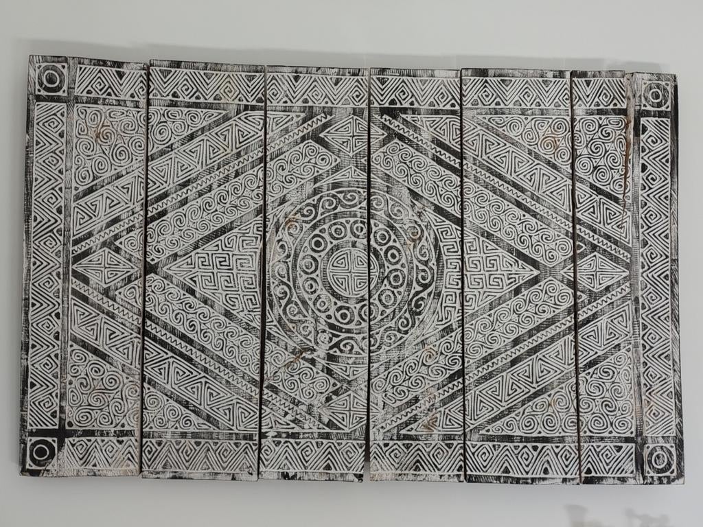 Hout wandpaneel Ibiza bali style, Ophalen