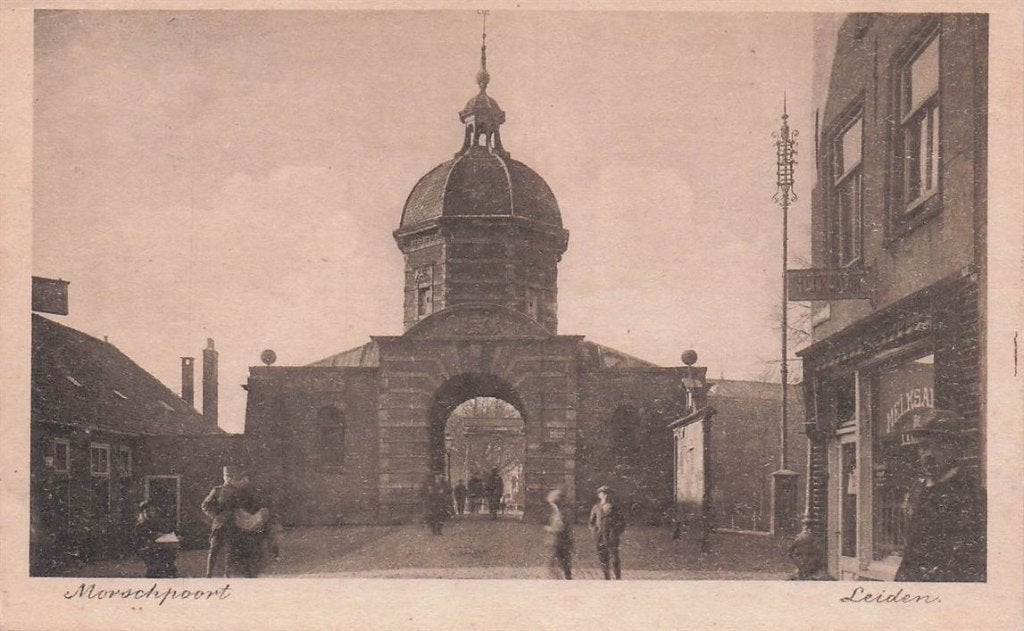 702-186-029 Morschpoort Leiden, Verzenden, Voor 1920, Zuid-Holland