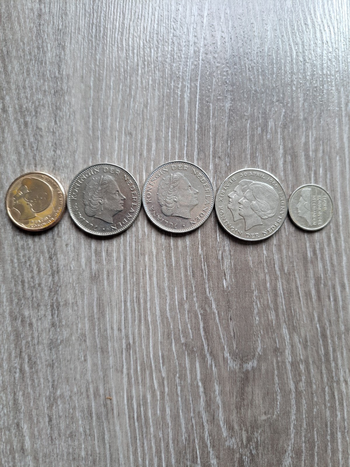 5 munten van Juliana en Beatrix, Ophalen of Verzenden