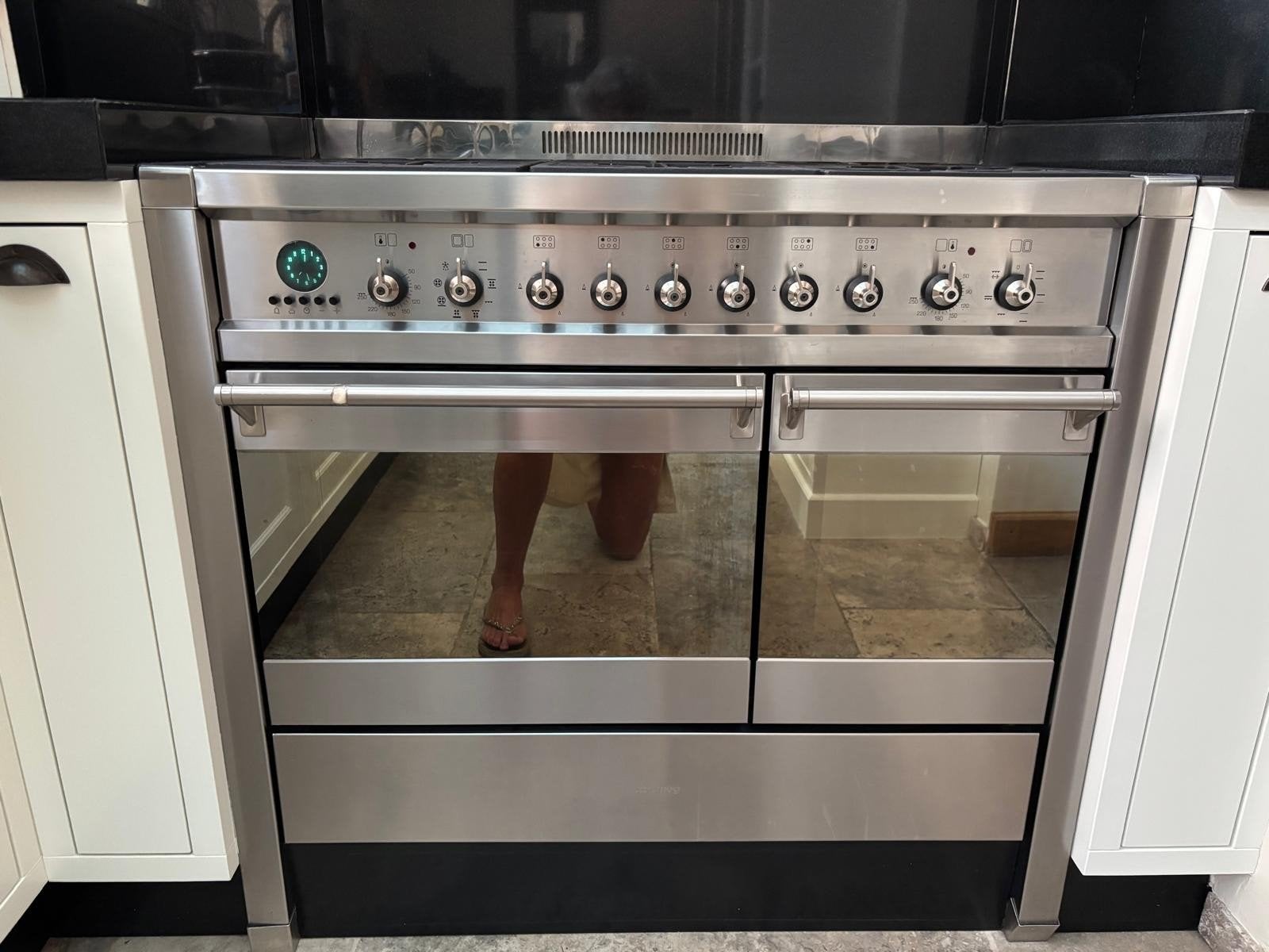 Smeg Fornuis met Dubbele Oven en 6 Gasbranders, Witgoed en Apparatuur, Fornuizen, Ophalen, 60 cm of meer, Zo goed als nieuw, Energieklasse A of zuiniger