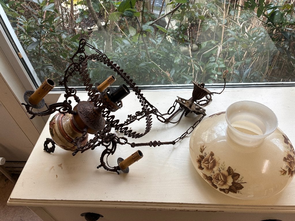 Hanglamp, Ophalen, Gebruikt, Boerderij, Glas