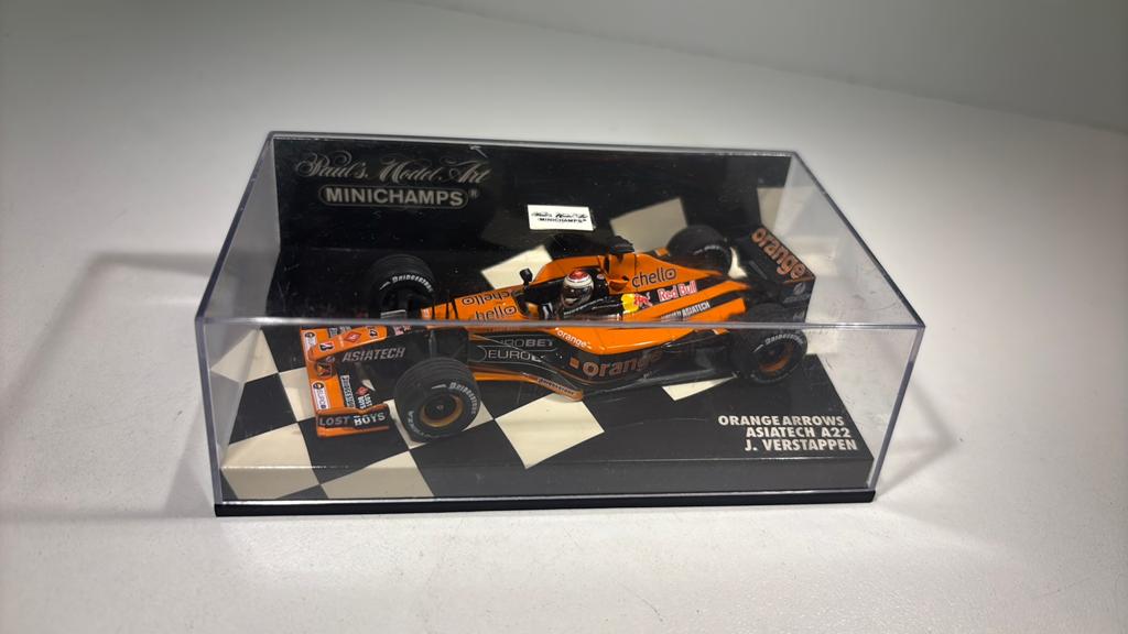 F1 orange arrows asiatech a22 jos verstappen minichamps 1.43, Hobby en Vrije tijd, Modelauto's | 1:43, Auto, Ophalen of Verzenden