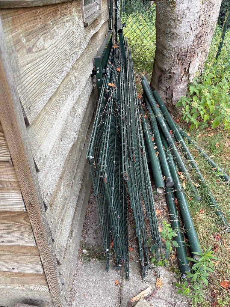 Hekwerk, Tuin en Terras, Ophalen, Met poort, Gebruikt, Enkelstaafmat hekwerk
