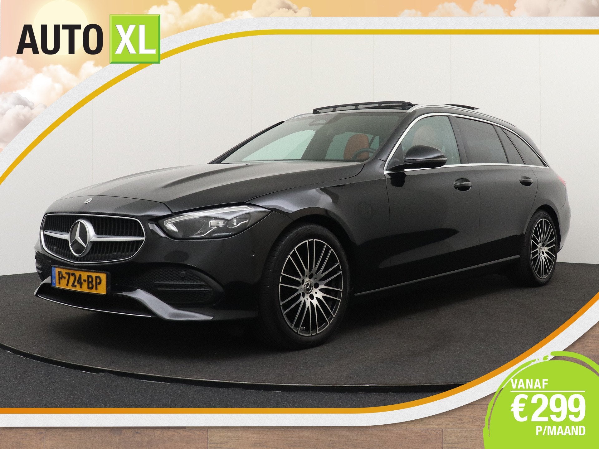 Mercedes-Benz C-Klasse Estate 200 Aut. Business+ Pano-Dak Le, Auto's, Automaat, Dealer onderhouden, Achterwielaandrijving, Euro 6