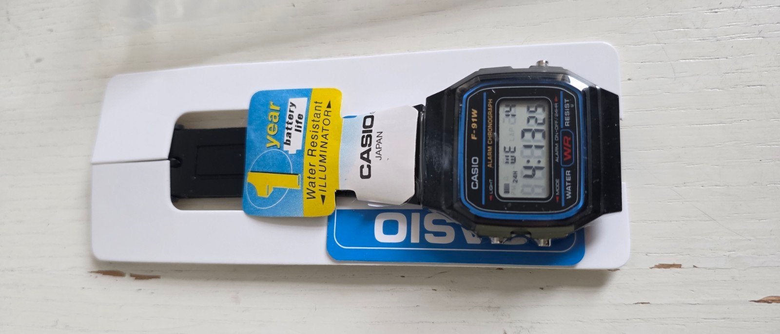 Casio F-91W digitaal horloge - Nieuw in verpakking, Ophalen of Verzenden, Nieuw, Staal, Casio