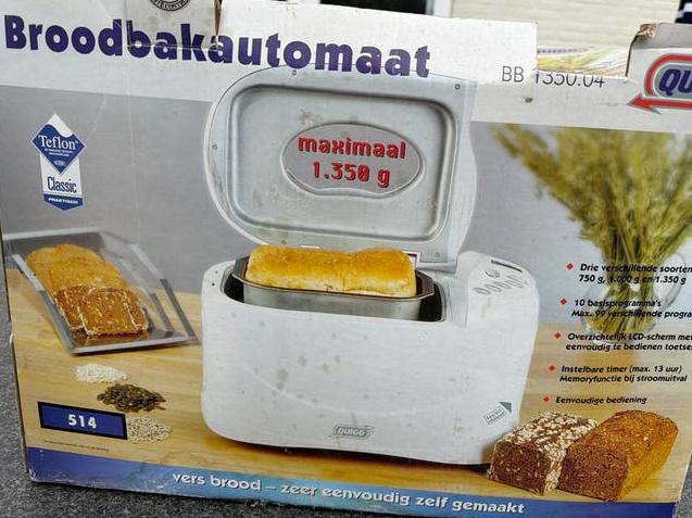 Quigg Broodbakautomaat - Max. 1350g als nieuw in doos, Witgoed en Apparatuur, Broodbakmachines, Met timer, Ophalen of Verzenden