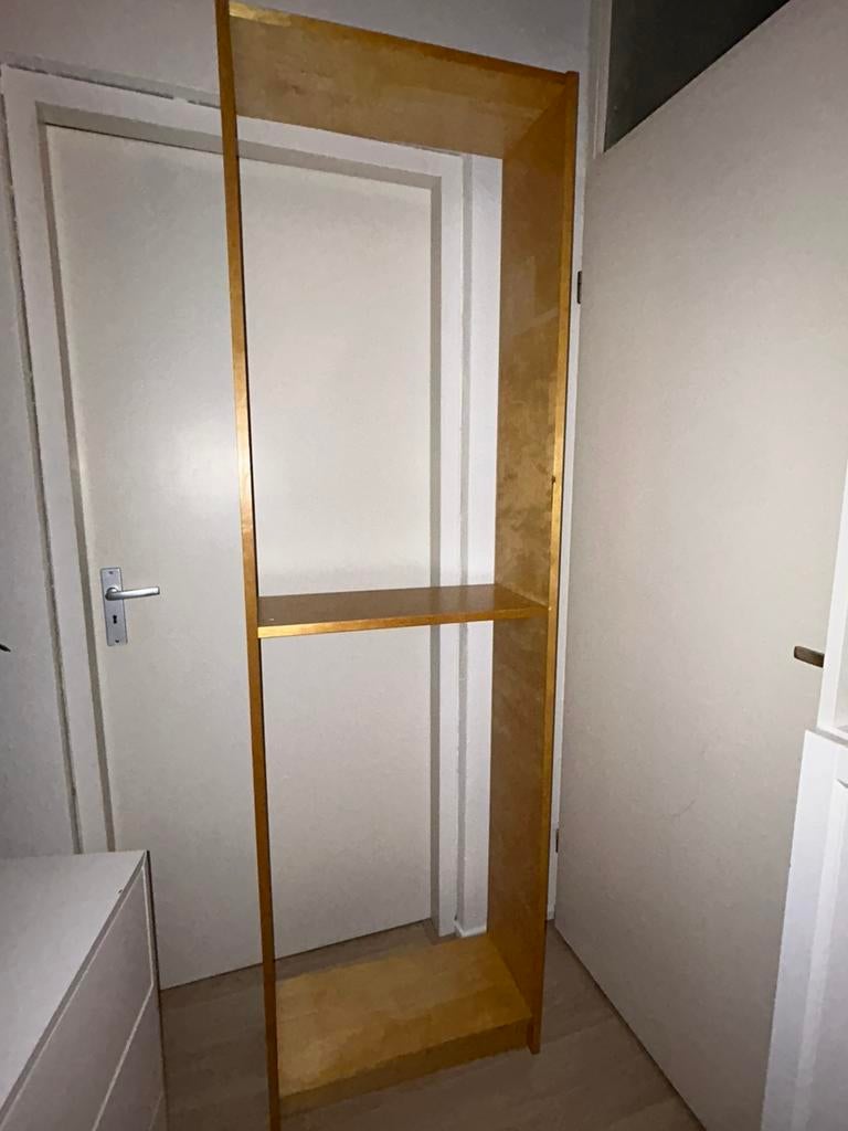 Ikea billy boekenkast 60x28x202 hout met opzetstuk., Huis en Inrichting, Kasten | Boekenkasten, Zo goed als nieuw, 50 tot 100 cm
