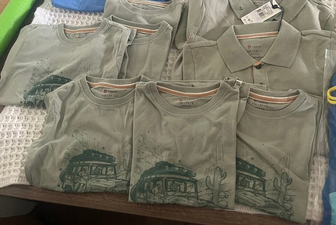 Partij kinderkleding noppies nieuw maat 98 t/m 134 17 stuks, Ophalen of Verzenden, Nieuw, Maat 110