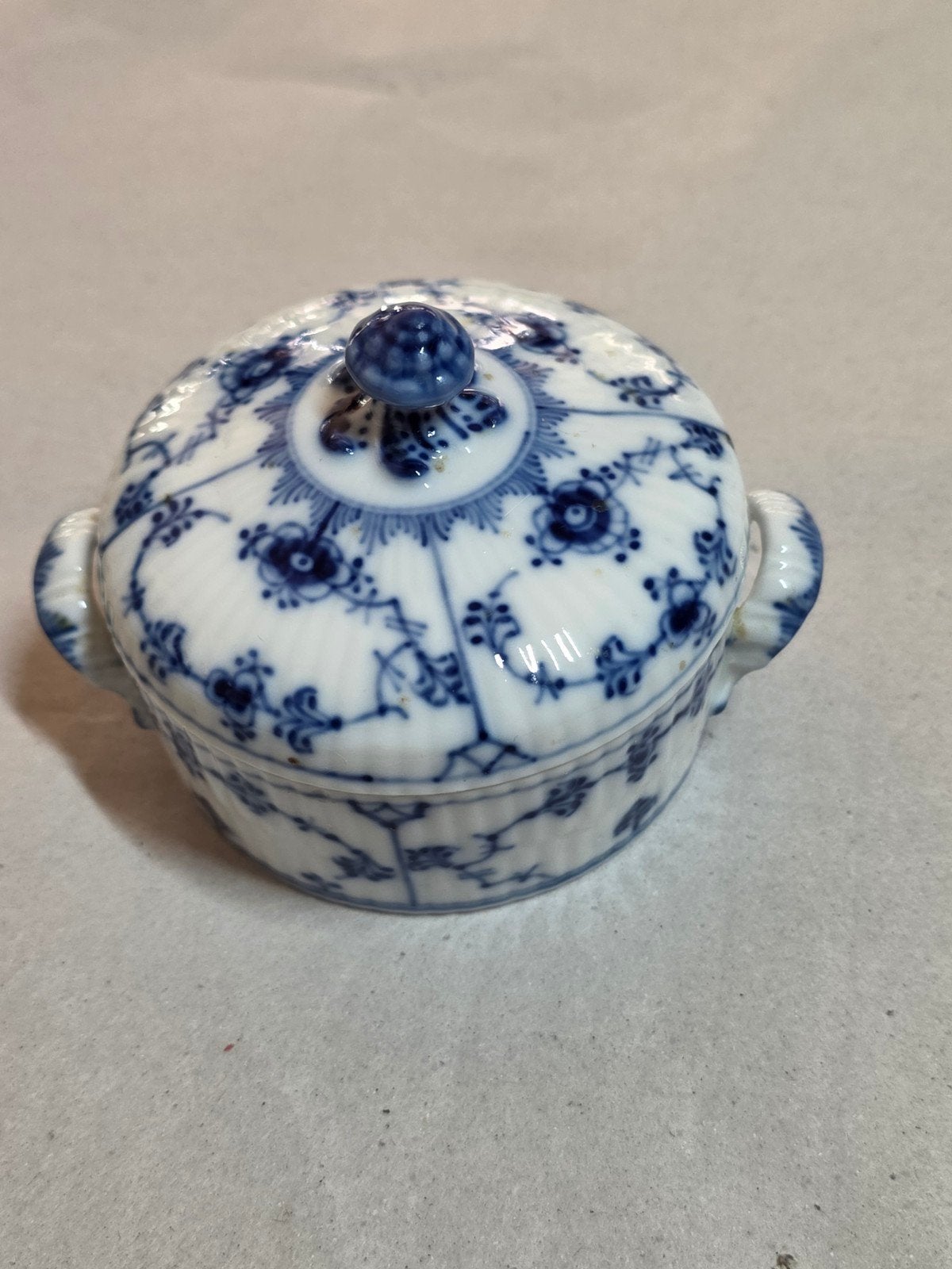 Royal Copenhagen Blauw boterpotje, Ophalen of Verzenden