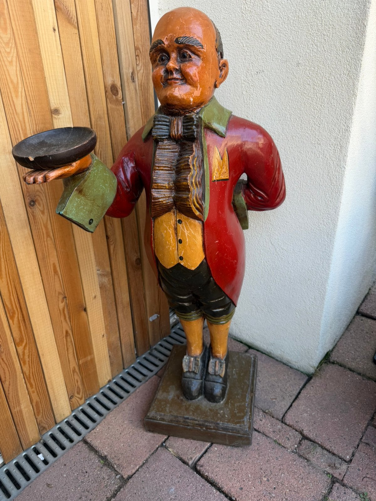 Houten oude Butler van ruim 1 meter hoog, Ophalen, Zo goed als nieuw, Mens