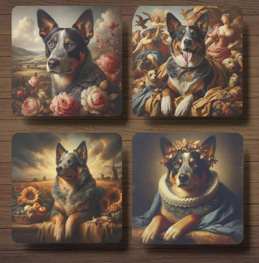 Cattle Dog Barok onderzetters met houder, Ophalen of Verzenden, Nieuw