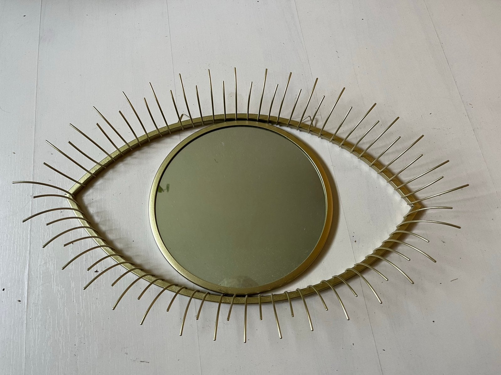 Spiegel oog, Huis en Inrichting, Woonaccessoires | Spiegels, Minder dan 50 cm, Ophalen of Verzenden, Zo goed als nieuw, Minder dan 100 cm