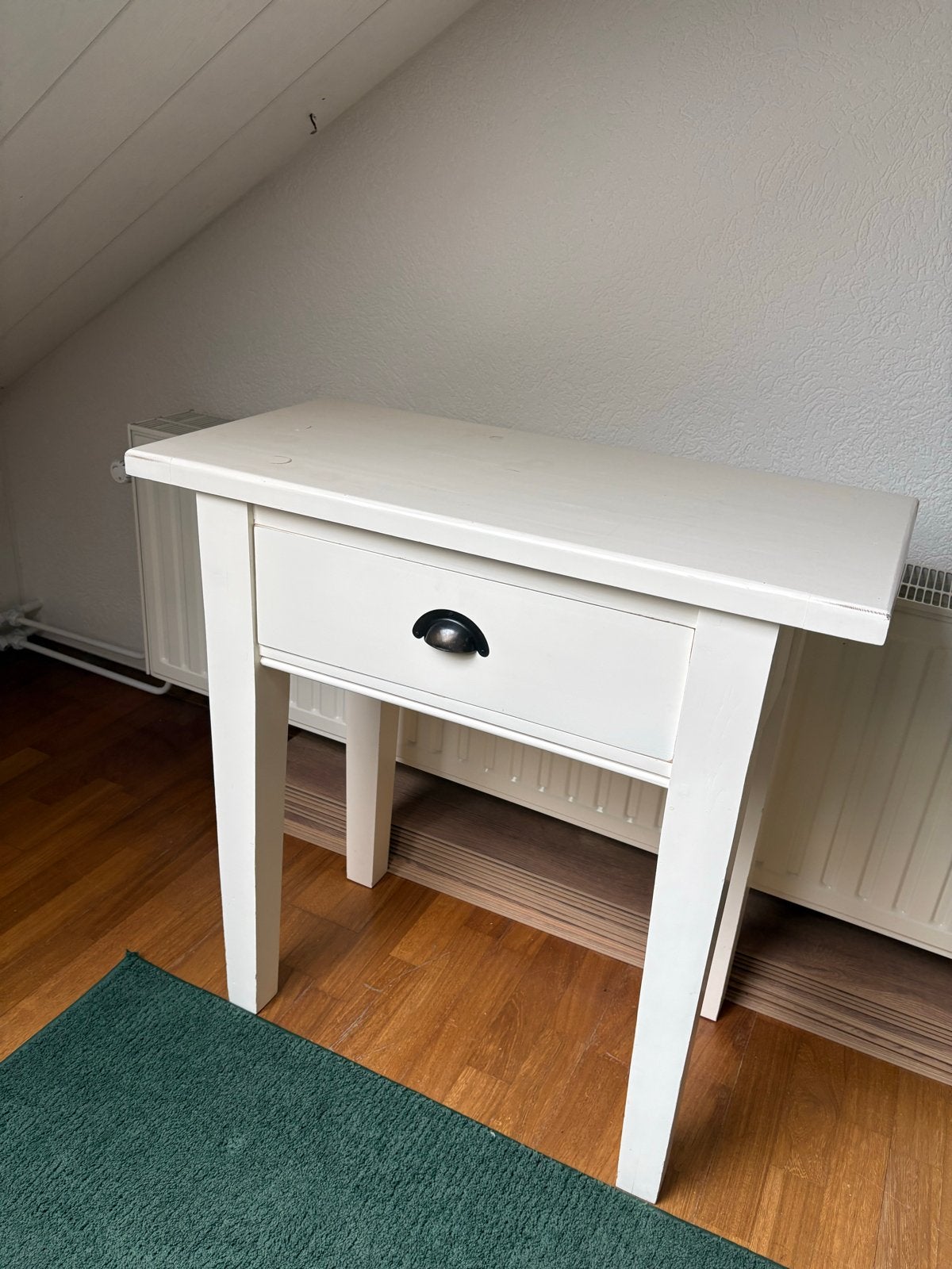 Witte sidetabel met lade, Gebruikt, 50 tot 100 cm, Ophalen of Verzenden, Minder dan 25 cm