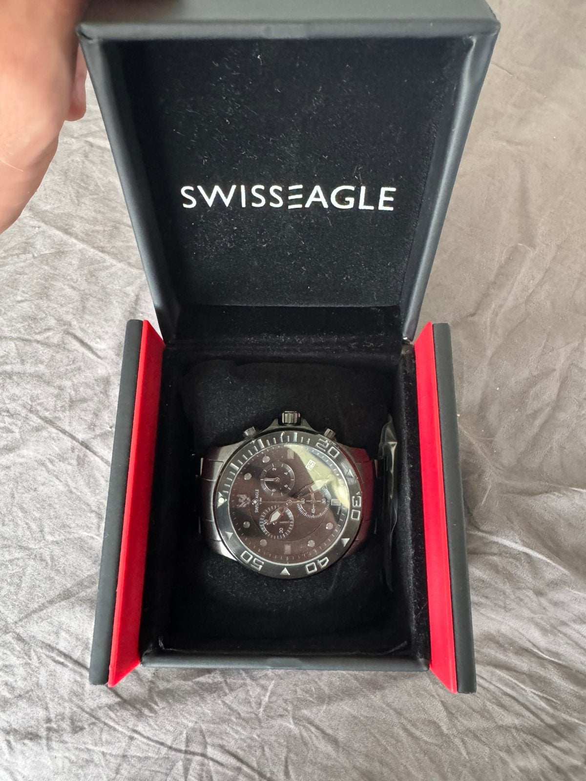 Swiss eagle horloge, Sieraden, Tassen en Uiterlijk, Ophalen, Zo goed als nieuw, Staal, Overige merken