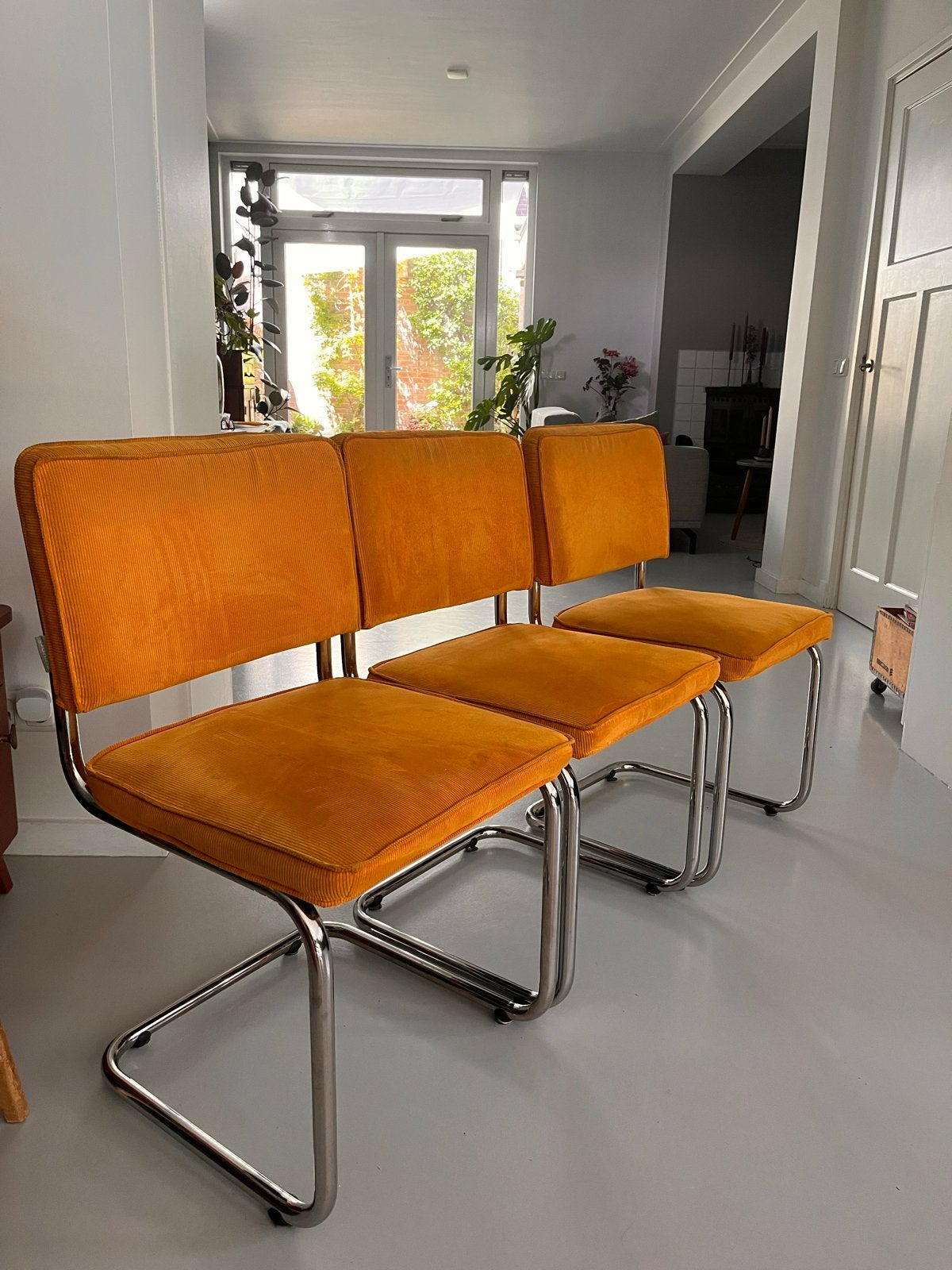 Zuiver Ridge Rib Buisframe Eetkamerstoelen, Ophalen, Gebruikt, Overige kleuren, Drie