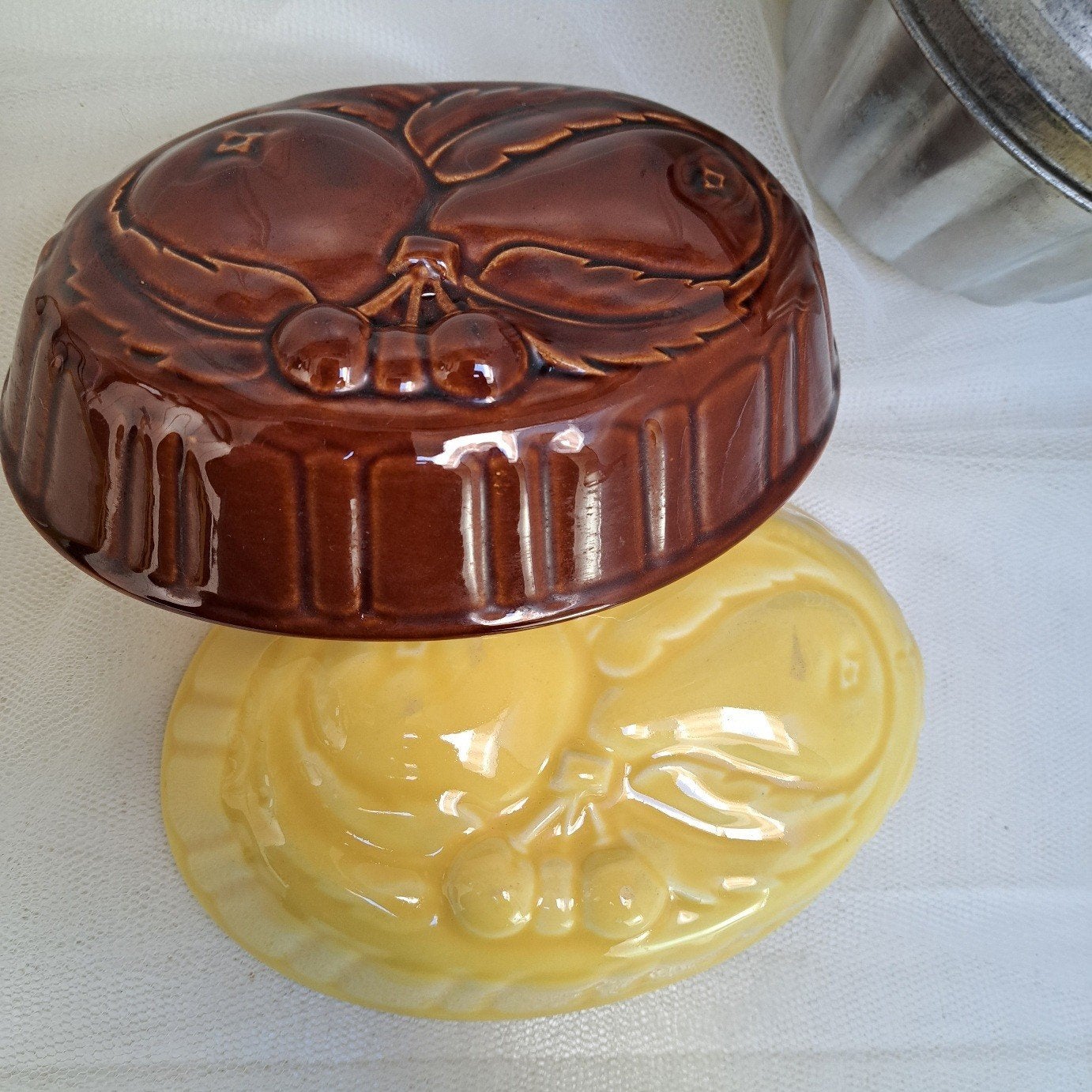 2 Aardewerk Vintage Puddingvormen, Ophalen of Verzenden
