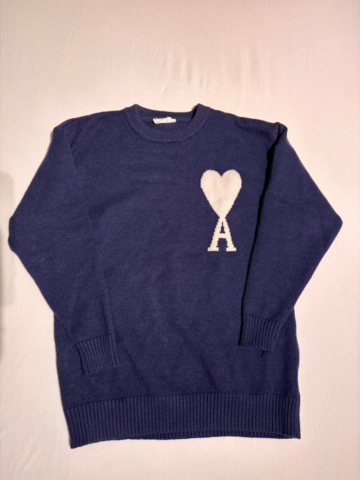 Ami paris knitwear trui, Ophalen of Verzenden, Zo goed als nieuw, Maat 46 (S) of kleiner, Blauw