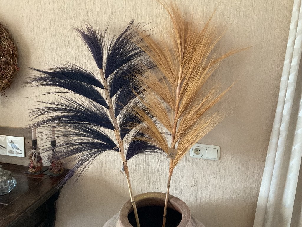 Pluimen met bamboe stok, Ophalen, Zo goed als nieuw, Overige kleuren, Hout
