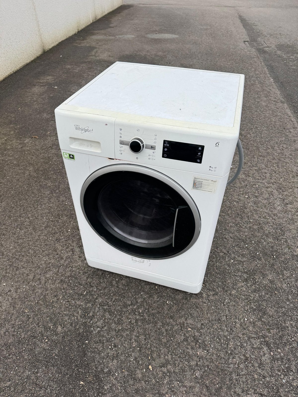 Whirlpool Wasmachine - MOET VANDAAG WEG, 8 tot 10 kg, Ophalen, Gebruikt, Voorlader