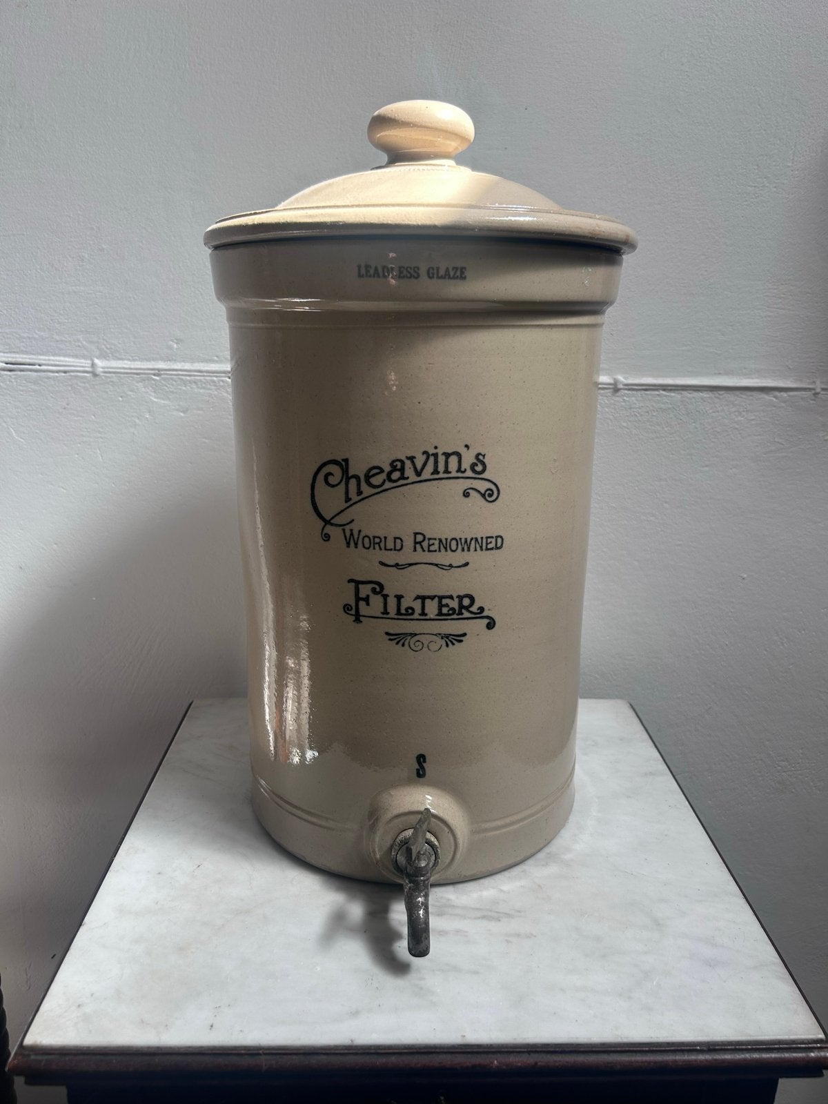 Antieke Cheavin's World Renowned Filter  gres waterfilter, Ophalen of Verzenden