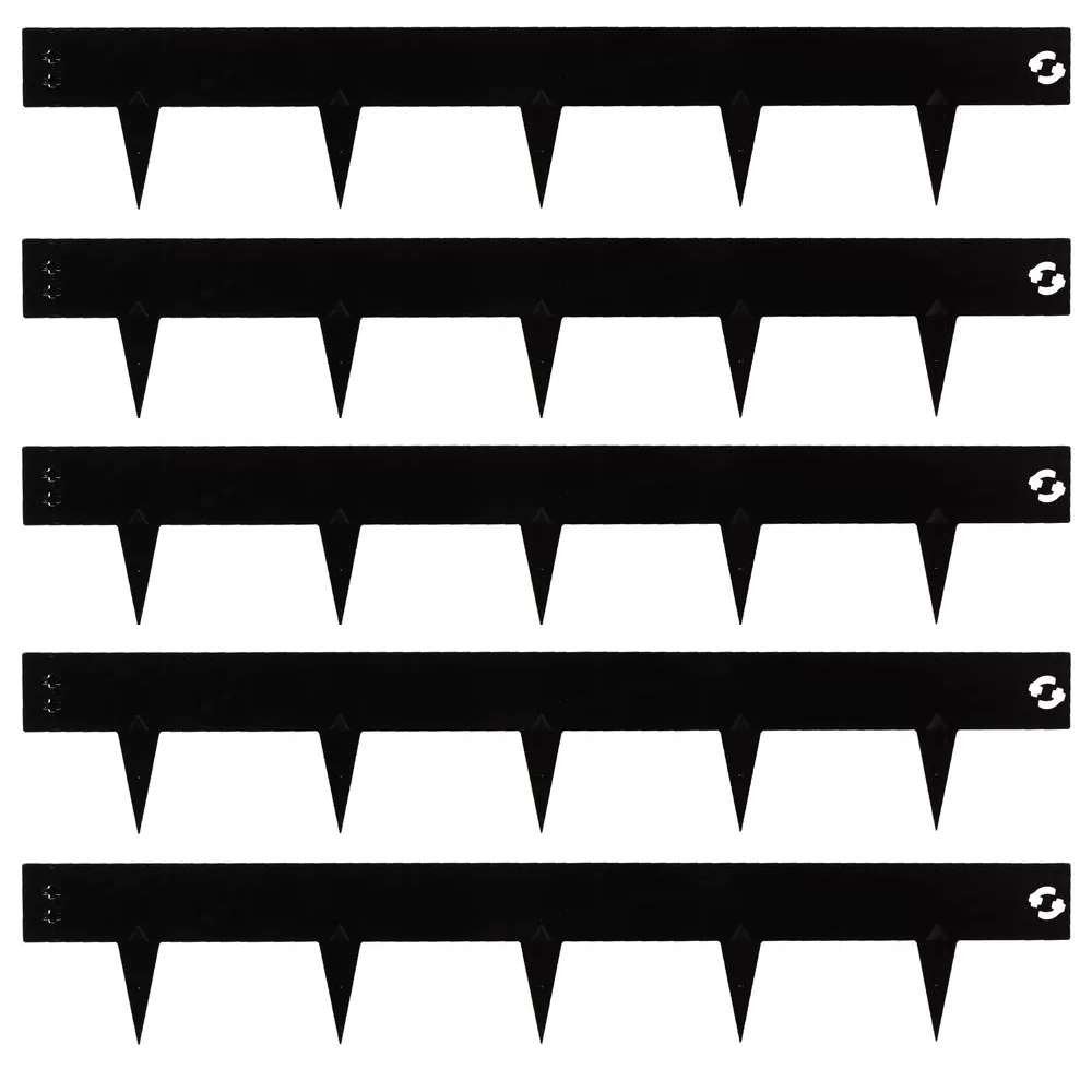 Borderranden - Staal – 100 x 7,5 cm - Zwart - 5 stuks, Overige materialen, 100 tot 200 cm, 25 cm of meer, Ophalen of Verzenden