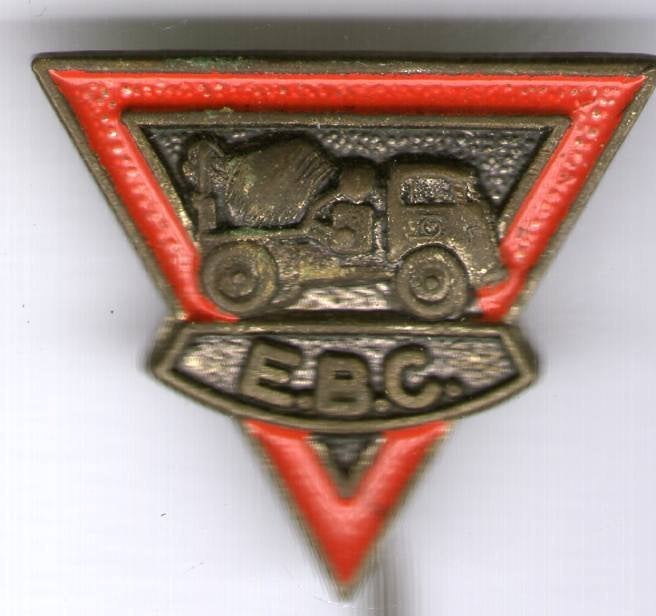 E.B.C. Betoncentrale vrachtwagen speldje( D_259), Verzamelen, Ophalen of Verzenden, Zo goed als nieuw, Transport, Speldje of Pin