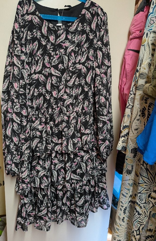 jurkje maat XL met rouches, Overige kleuren, Maat 46/48 (XL) of groter, Nieuw, Ophalen of Verzenden