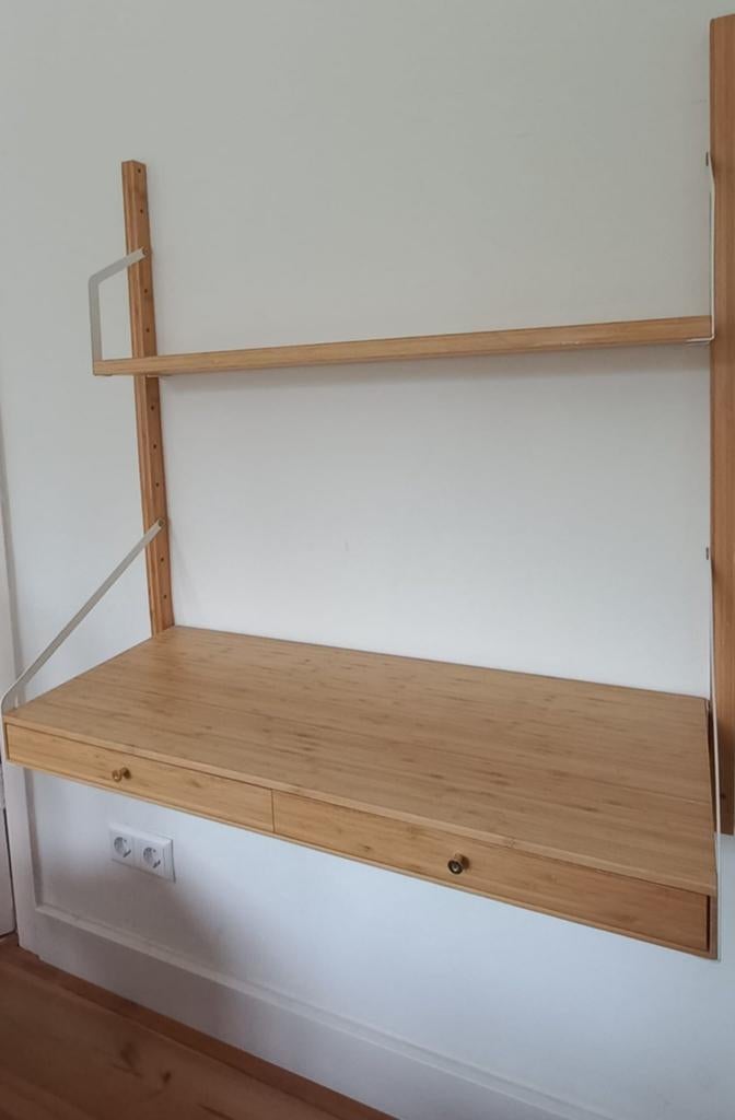 IKEA Svalnäs wandbureau/wandsysteem bamboe, Huis en Inrichting, Ophalen